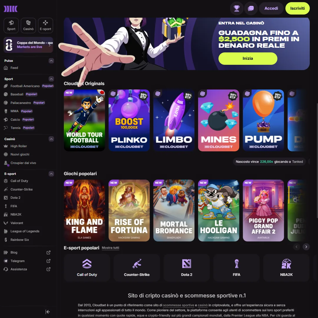 Captura 2 de Cloudbet